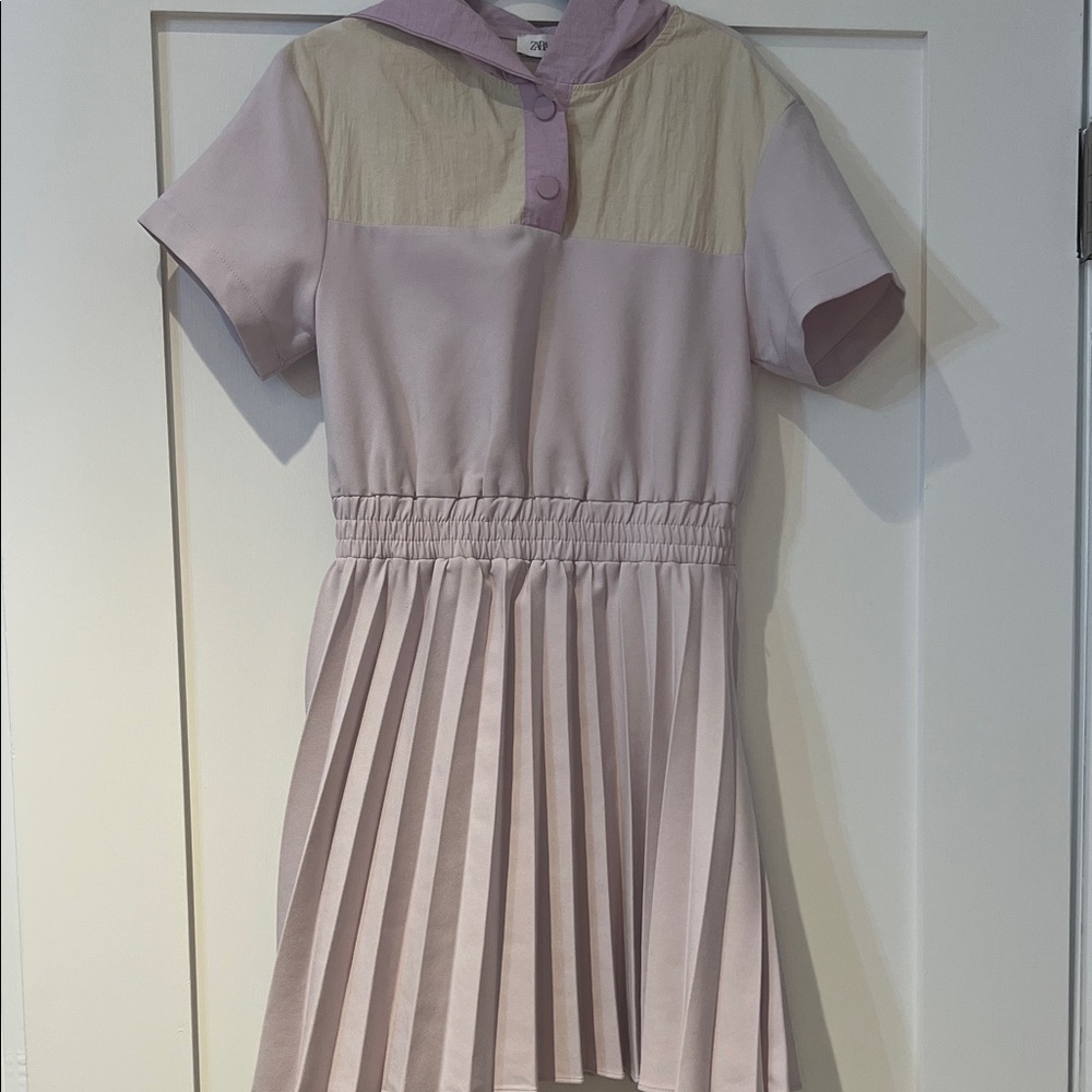 Zara Lavender and Cream Kids Dress